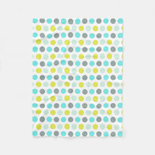 Cobertor De Velo Teste padrão de bolinhas amarelo azul da hortelã