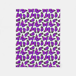 Cobertor De Velo Teste padrão de borboleta roxo do monarca