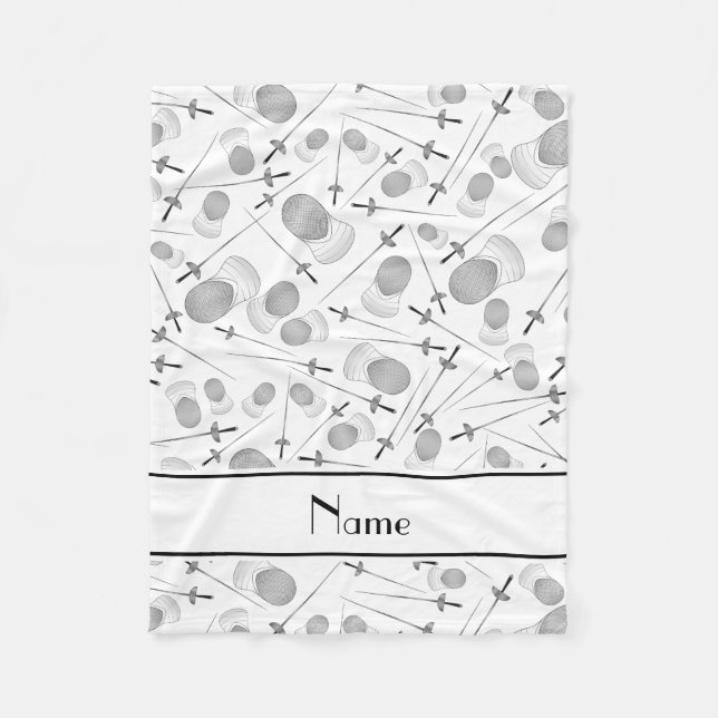 Cobertor De Velo Teste padrão de cerco branco conhecido (Frente)