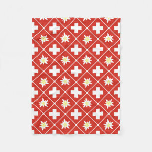 Cobertor De Velo Teste padrão de Edelweiss da suiça