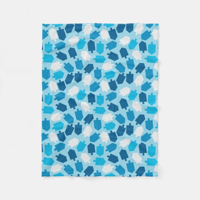 Cobertor De Velo Teste padrão de Hanukkah Chanukah Driedel (Frente)