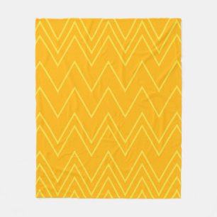Cobertor De Velo Teste padrão de ziguezague amarelo, legal, na