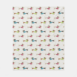 Cobertor De Velo Teste padrão delicioso do Dachshund