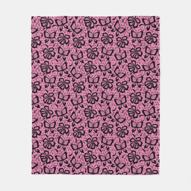 Cobertor De Velo teste padrão do laço com borboletas (Frente)