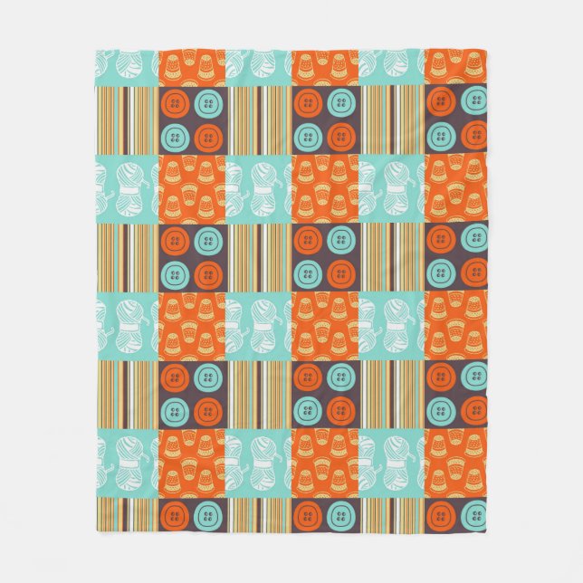 Cobertor De Velo Teste padrão do pop art - sewing (Frente)