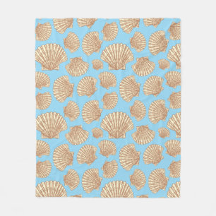 Cobertor De Velo Teste padrão do Seashell do estilo do vintage