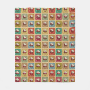 Cobertor De Velo Teste padrão do vintage feito dos cupcakes