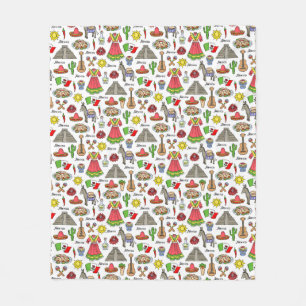 Cobertor De Velo Teste padrão dos símbolos de México