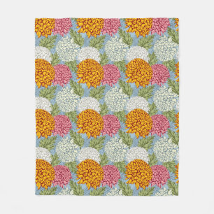 Cobertor De Velo Teste padrão excelente com crisântemos