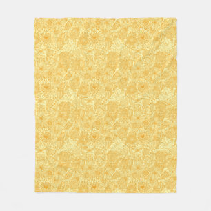 Cobertor De Velo Teste padrão floral do verão em cores mornas