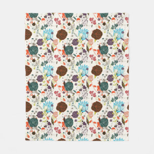 Cobertor De Velo Teste padrão floral retro 2