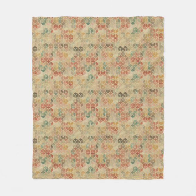 Cobertor De Velo Teste padrão geométrico retro 5 (Frente)