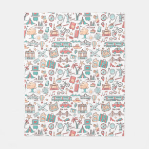 Cobertor De Velo Teste padrão Pastel do turista