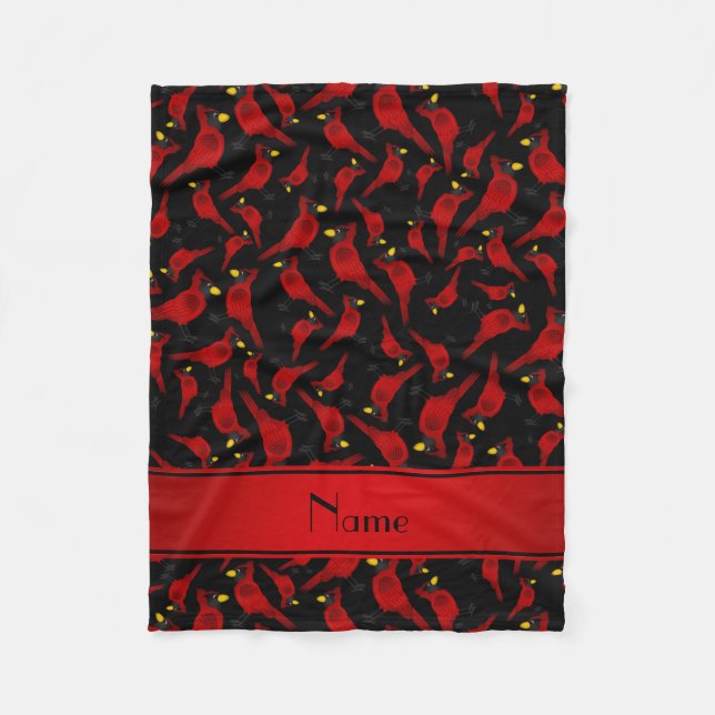 Cobertor De Velo Teste padrão preto conhecido personalizado dos (Frente)