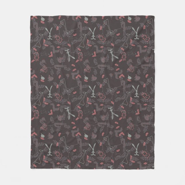 Cobertor De Velo teste padrão que indica os animais 1 do bebê (Frente)