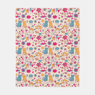 Cobertor De Velo Teste padrão romântico colorido