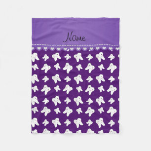 Cobertor De Velo Teste padrão roxo bonito conhecido personalizado