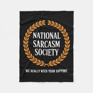 Cobertor De Velo Testemunha da Sociedade Sarcasm Engraçado Citação