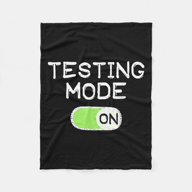 Cobertor De Velo Testing Mode On Funny Test Day Teachers Student Mo (Frente)