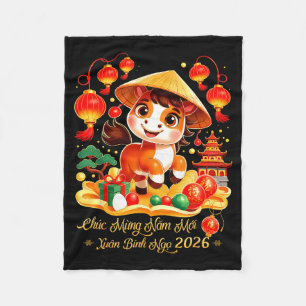 Cobertor De Velo Tet Binh Ngo 2026 Ano Novo Vietnamita Chuc Mung Na