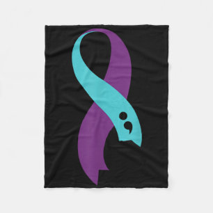 Cobertor De Velo Teto Roxo - Fita Semicolão - Prevenção Suicida Aw