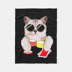 Cobertor De Velo Texas Holdem Poker Cat