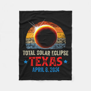 Cobertor De Velo Texas Total Solar Eclipse 8 de abril de 2024 Texas
