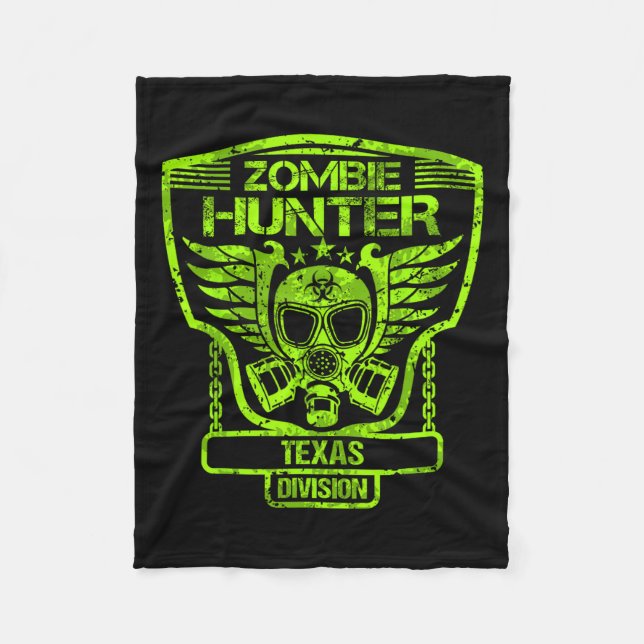 Cobertor De Velo Texas Zombie Hunter (Frente)