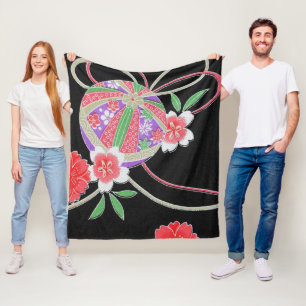 Cobertor De Velo Têxtil KIMONO Japonês, Padrão Floreta