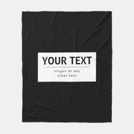 Cobertor De Velo Texto Editável Moderno Negrito | Preto & Branco