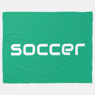 Cobertor De Velo Texto legal do SOCCER Branco Moderno em Verde Bril