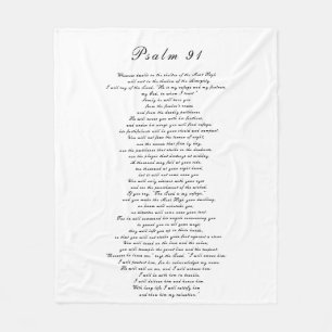 Cobertor De Velo Texto Moderno da Bíblia de Escrituras Pretas e Br