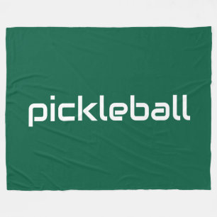 Cobertor De Velo Texto Moderno e elegante do PICKLEBALL em verde pr