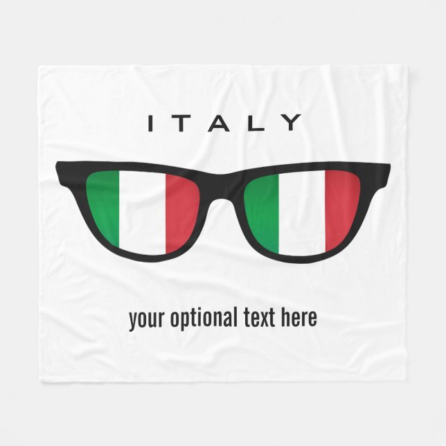 Cobertor De Velo Texto personalizado e mantas de cor italianos (Frente (Horizontal))