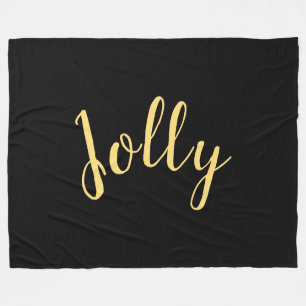 Cobertor De Velo Texto Preto do Script Moderno JOLLY Elegante