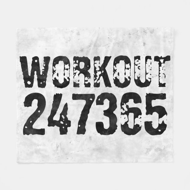 Cobertor De Velo Texto riscado vestido Workout 247365 rústico (Frente (Horizontal))