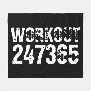 Cobertor De Velo Texto vestido e arranhado Workout 247365 branco