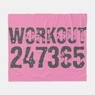 Cobertor De Velo Texto vestido e arranhado Workout 247365 rosa