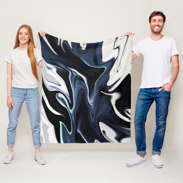 Cobertor De Velo textura abstrato elegante do fluxo líquido de márm (In Situ)