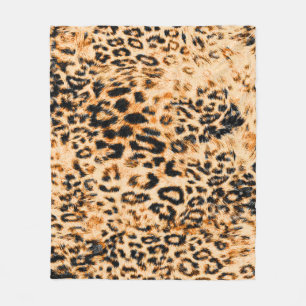 Cobertor De Velo Textura da pele do leopardo, padrão do leopardo