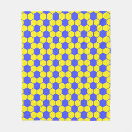 Cobertor De Velo Textura de Bola de Futebol - Amarelo & Azul