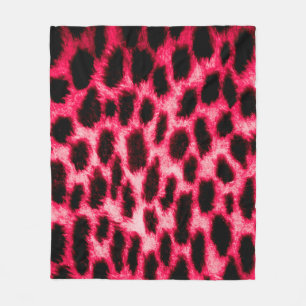 Cobertor De Velo Textura de couro-leopardo com cores pretas e verme
