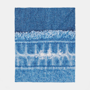 Cobertor De Velo Textura de denim de jeans azuis