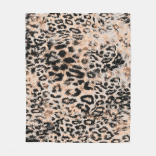 Cobertor De Velo Textura de leopardo, padrão de impressão de anim