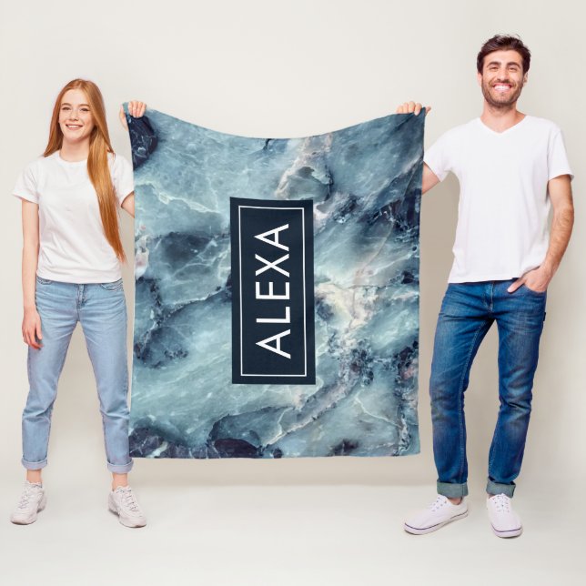 Cobertor De Velo Textura de mármore de cinza azul-escura (In Situ)