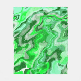 Cobertor De Velo Textura de Mármore Verde Esmeralda Pintura Líquida