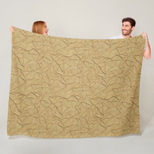 Cobertor De Velo Textura de Papel Feito à Mão Natural em Bege Quent