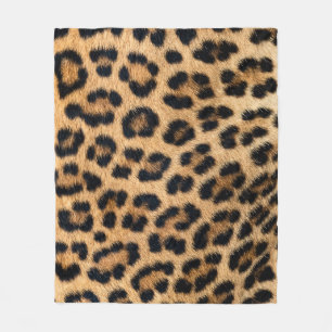 Cobertor De Velo Textura de pele de leopardo, padrão natural.