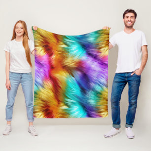 Cobertor De Velo Textura de pele de monstro do arco-íris brilhante