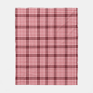 Cobertor De Velo Textura de Tartan com verificação da Xadrez vermel
